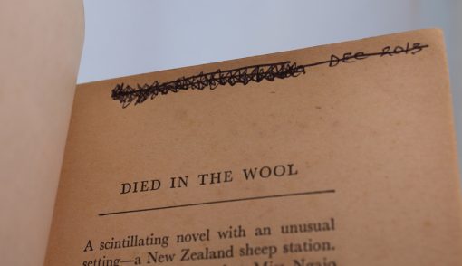 Died in the Wool by Ngaio Marsh inside